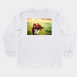 Happy dog Kids Long Sleeve T-Shirt